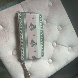 Pink and grey wallet